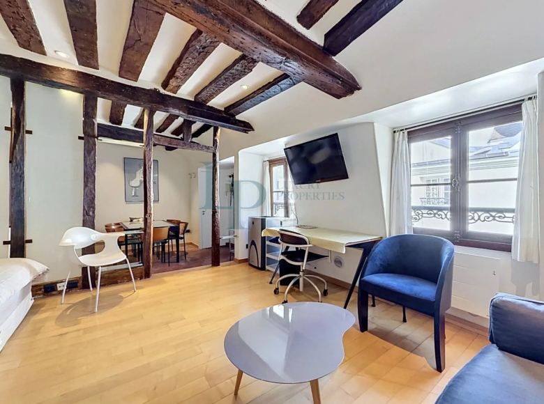 Exclusivity – Saint Louis Island – Studio / Two-room apartment – Top floor – Parisian charm